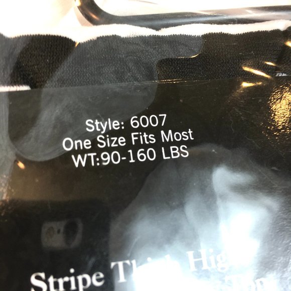 Leg Avenue 6007 Thigh High Skull Print Top Blk Wh  Stripe Discontinued  NWT NOS - Picture 4 of 5